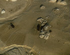 Bedouin tents, aerial photograph, near Petra, Jordan
