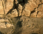 Neolithic village, aerial photograph, Al Beidha near Petra, Jordan