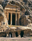 Carved monument at Siq al-Barid (cold gorge), Ist century AD, at Beidha, near Petra, Jordan