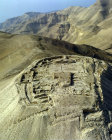 Machaerus, aerial view of  mountain top fortress rebuilt by Herod the Great, site of John the Baptist