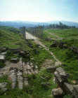 South Decumanus, east-west oriented Roman street, looking east, Jerash, Jordan