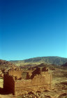 Qasr al-Bint, Nabataean temple, constructed circa 30 BC, seen from behind, Petra, Jordan