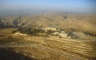 Mount Nebo, from where Moses was shown the promised land, aerial photograph, Jordan