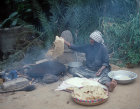 Bedouin woman making unleavened bread (shrak), Jordan