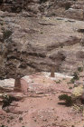 Obelisks near High Place of Sacrifice, aerial photograph, Petra, Jordan