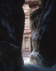 Jordan Petra the Treasury seen from the end of the Siq 1st century BC-AD