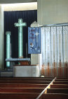 Altar, cross and screen by Rene Lalique, 1934, St Matthew