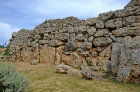 Ggantija Neolithic temples, walls from the south, circa 3600-3000BC, Gozo, Malta