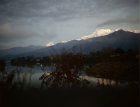 Lake Phewa and mountains at dawn, Pokhara, Nepal