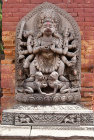 Bhairab, a fierce incarnation of Shiva, sacred to both Hinduism and Buddhism, Durbar Square, Bhaktapur, Nepal