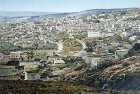 Nazareth seen from the road to Cana, circa 1908, old postcard, Palestine