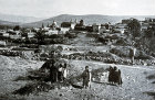 Cana of Galilee seen from west, circa 1910, old postcard, Palestine