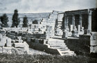 Synagogue from south east, circa 1906, old postcard, Capernaum,  Palestine