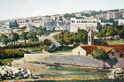 Nazareth, view from south east, circa 1906 old postcard, Palestine