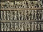 Apadana (audience hall) 515-485 BC, sculpted frieze of tributary peoples on staircase, Persepolis, Iran