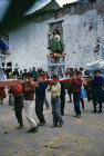 Peru, procession for the Feast of the Assumption of the Virgin at Calca near Cuzco