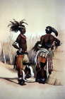 South Africa, Durban, Young Zulus in hunting costume by G F Angas 1849, Killie Campbell Africana Library
