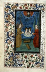 South Africa, National Library of South Africa, Capetown, God creates man and woman over the tablet of the law, from a 14th century Book of Hours