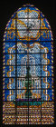 Stained glass fountain, Church of Santa Maria del Mar, Barcelona, Spain