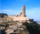Old Cathedral and south east sector of castle, Lerida, Spain