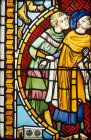 St Francis window, detail, fourteenth century, Konigsfelden Monastery, Windisch, Switzerland