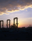Sunrise over the ruins, Palmyra, Syria