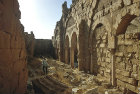 Syria, Resafa,  arcade east side of the Basilica of St Sergius