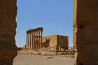 Temple of Bel (first to second century AD), view of cella from the north west corner of outer colonnade, Palmyra, Syria