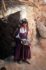 Berber woman with bowl, Tunisia