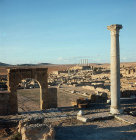 Capitolium, built 168 AD, seen  from the Temple of Baal, Thuburbo Majus, Roman city begun 27 BC, Tunisia