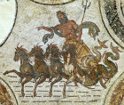 Neptune in chariot pulled by sea-horses, Bardo Museum, Tunis, Tunisia