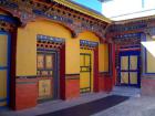 Colourful paintwork in temple, Tibet