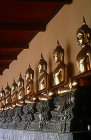Line of Buddhas, the Cloisters, Wat Po, Bangkok, Thailand