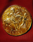 Justinian I, Byzantine Emperor from 483 to 565 AD, gold coin, Archaeological Museum, Istanbul, Turkey