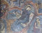 Nativity, 12th century wall painting,  Eski Gumus (old silver) monastery, rock cut church, Cappadocia, Turkey