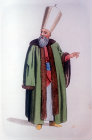 Member of the Divan, high governmental body, Costumes of Turkey, 1840 engraving, Istanbul, Turkey