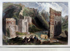Wall on west side of city of Antioch, 1840 engraving by W.H. Bartlett, painted by  Laura Lushington