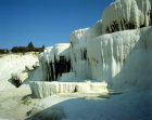Turkey Pamukkale calcified cascades made by the hot springs