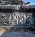 Roman frieze with mythical beasts, Miletus, Turkey