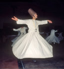 Whirling dervishes, the Melevi from Konya, performing the whirling ceremony or Sama, Turkey