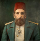Sultan Abdulhamid II, 1876-1909, portrait in the Topkapi Palace Museum, Istanbul, Turkey