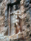 Roman soldier, relief carved in rock, Kandilivane, Cilicia, Turkey