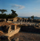 Turkey Pergamon  the Asclepium looking south across the Library to the Propylon and Temple of Zeus
