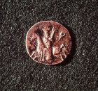 Turkey, Cappadocia, coin found in the underground city of Kaymakli in central Turkey