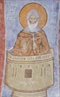 St Simeon Stylites, 14th century wall painting, Hagia Sophia, Trabzon, Turkey