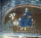 Turkey Istanbul Kariye Camii Istanbul the Enthroned  Christ with the Donor Theodore Metochites mosaic