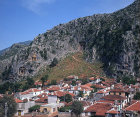 Town and fourth century BC rock-cut tombs, Fethiye (ancient Telmessus), Turkey