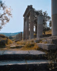 Turkey Pergamon The Asclepieium steps leading to doric columns