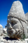 Heracles, sculpted head in stone, circa 50 BC, west side of Nemrud Dag tomb sanctuary, south eastern Turkey