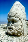 Zeus, sculpted head in stone, circa 50 BC, west side of Nemrud Dag tomb sanctuary, south eastern Turkey